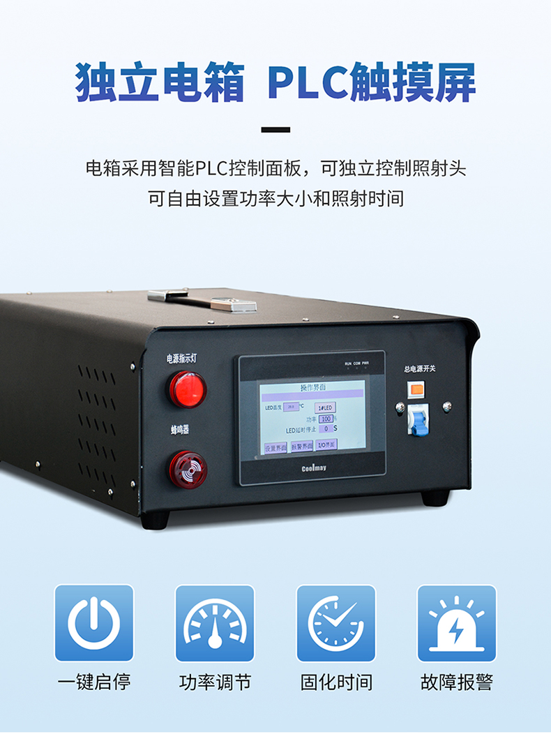 喬丹—獨立電控50x50面光源365nm風冷UVLED固化燈P-5050詳情頁_08.jpg